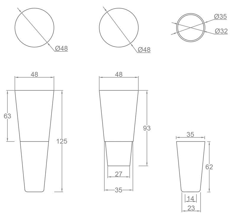 Gjerta Furniture Legs