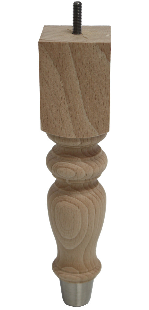 Wooden Legs with Brushed Nickel Cups