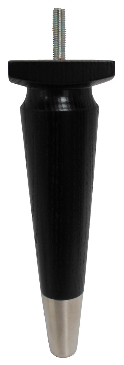 Tia Furniture Legs - Ash Black Finish - Satin Slipper Cups - Set of 4